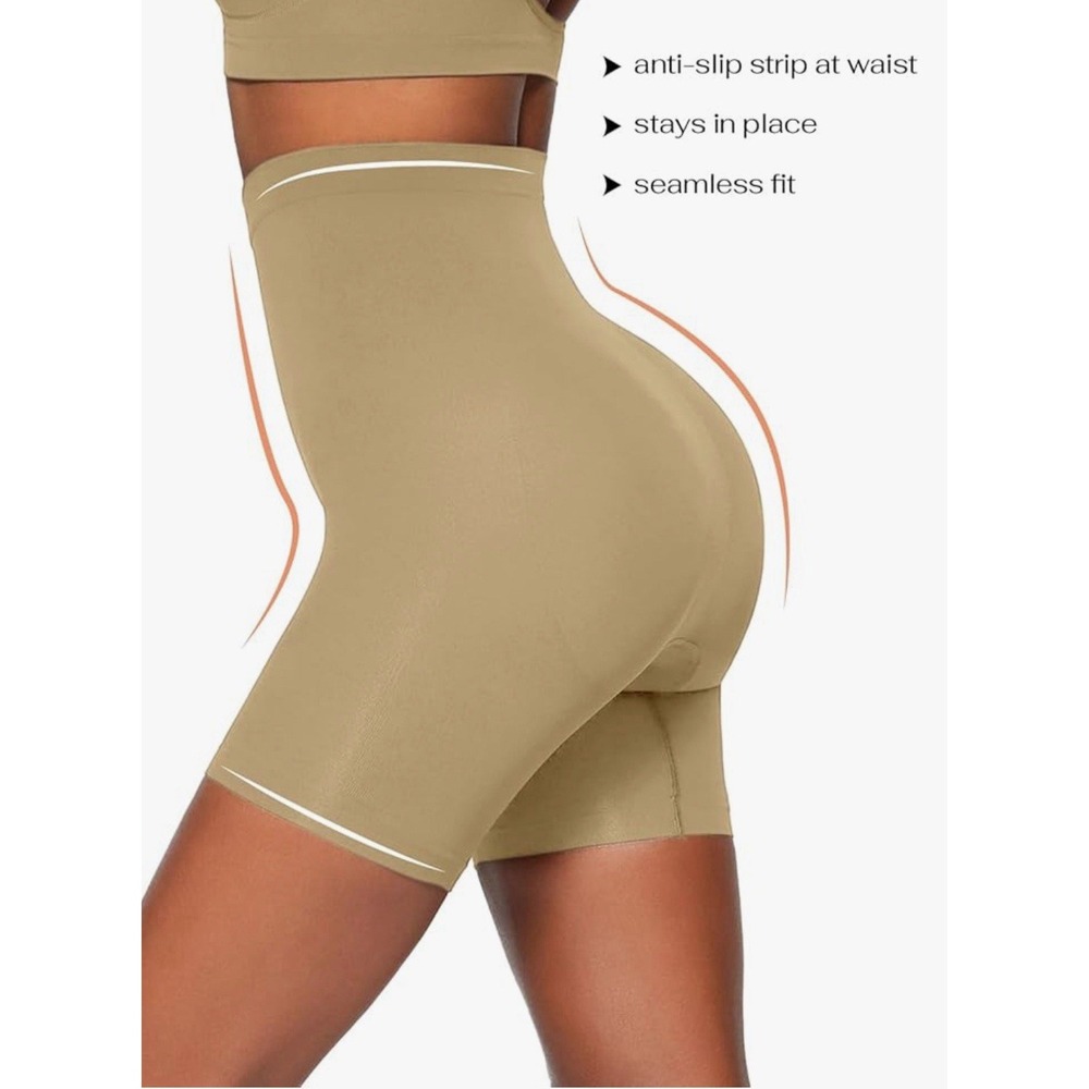 Women High Waist Seamless Body Shaper Panties Tummy Control Shapewear Beige SZ S - Picture 2 of 9